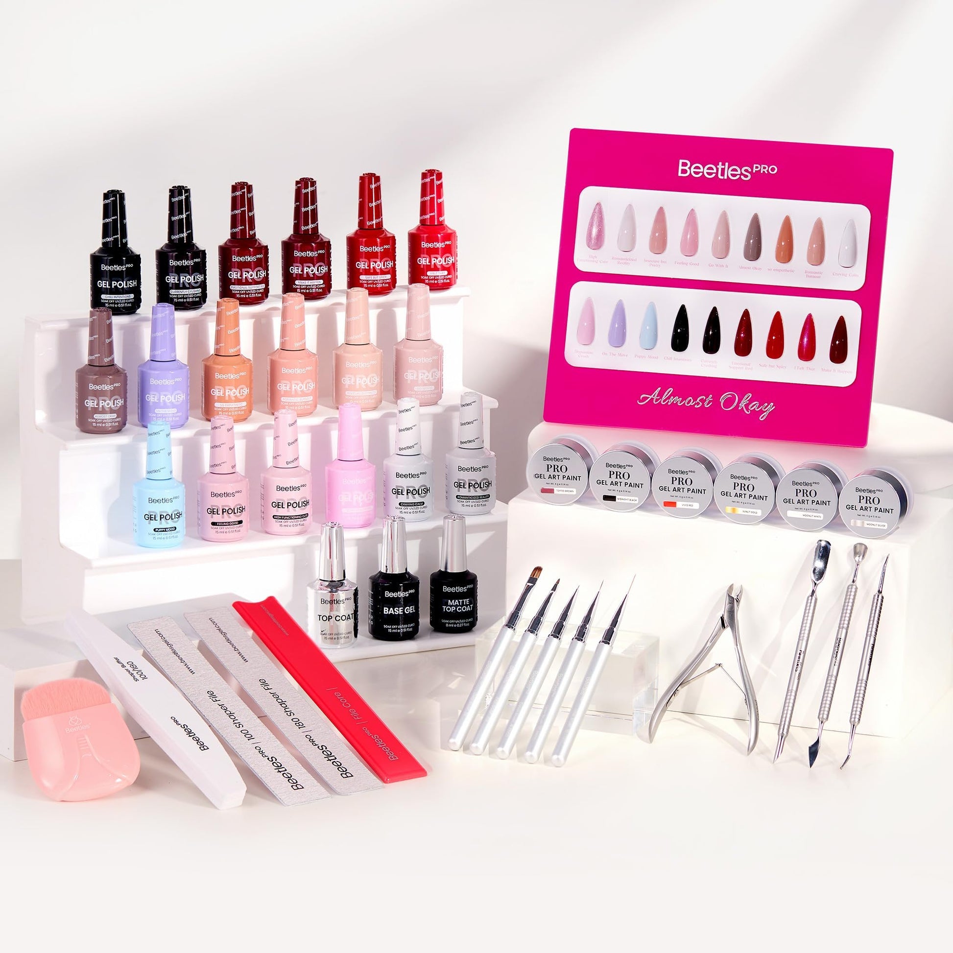 Gel Nail Kit PRO Colorists Almost Okay Collection 18 Colors All-Season Shades