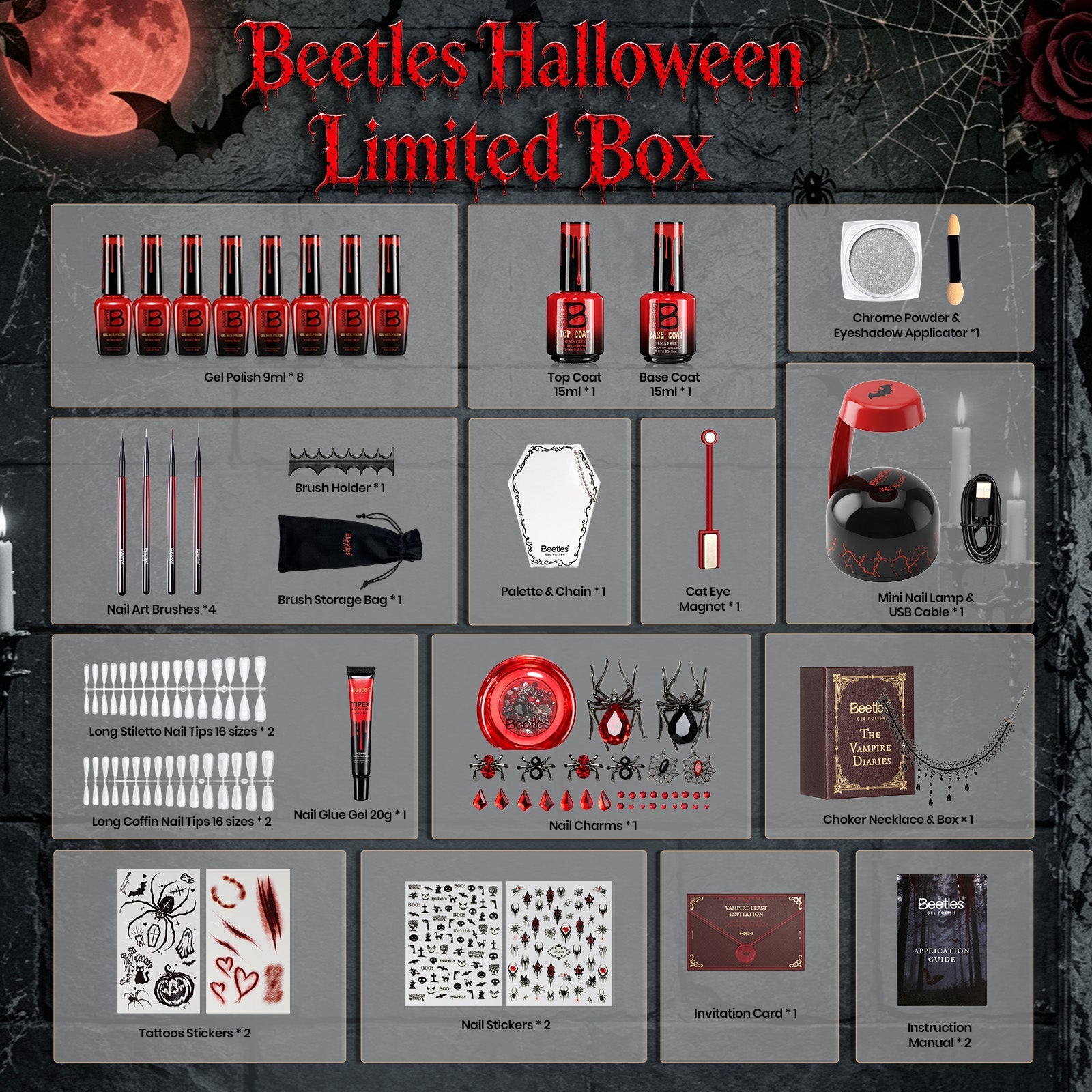 Vampiric Feast - Beetles Halloween HEMA-Free & TPO-Free Nail Kit 2026 Limited Edition Gift Box