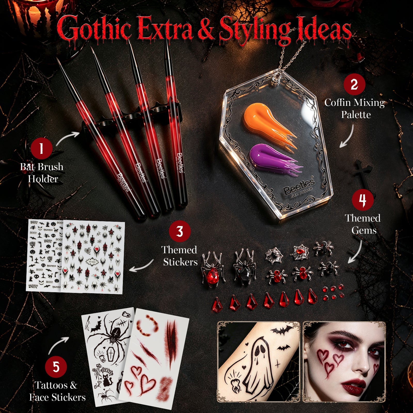 Vampiric Feast - Beetles Halloween HEMA-Free & TPO-Free Nail Kit 2026 Limited Edition Gift Box